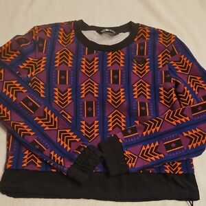 The North Face Women's Sweater - Purple and Orange Pattern